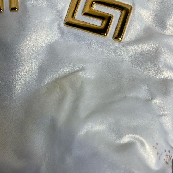 Paris Leather New York leather marble white bucket shoulder gold tone ac… - Picture 14 of 14